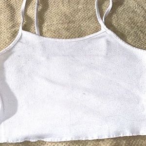 romwe white crop tank